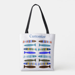 mehrfarbiger gestreifter Fisch Thunder_Cove Tasche