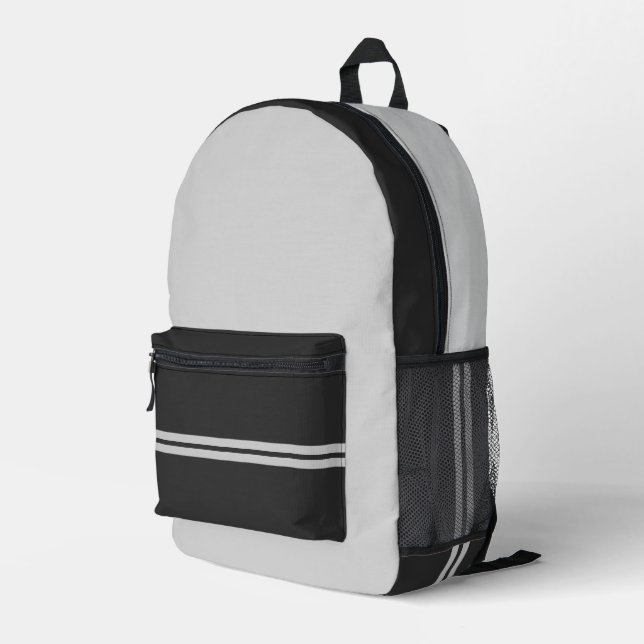 Mehrfarbiger grauer Rucksack (Rückseitige Ecke Rechts)