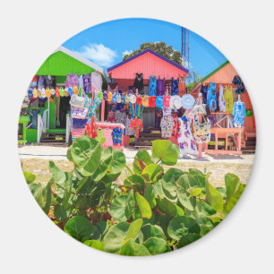 Mehrfarbiger hölzerner langer Bucht-Strand der Magnet