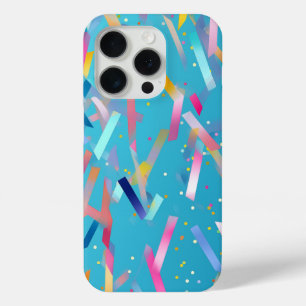 Mehrfarbiger Konfetti-Hintergrund auf blau Case-Mate iPhone Hülle