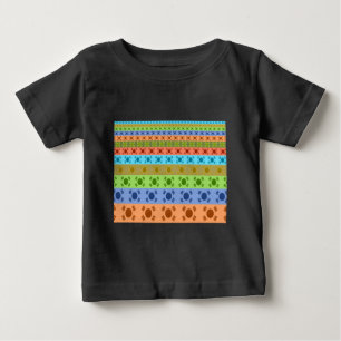 Mehrfarbiger koreanischer Flaggen-Kunstprint Baby T-shirt