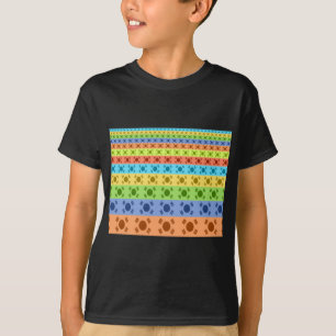Mehrfarbiger koreanischer Flaggen-Kunstprint T-Shirt