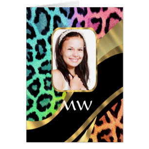 Mehrfarbiger Leoparddruck