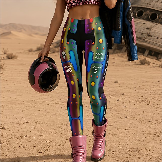 Mehrfarbiger mechanischer Android-Roboter Leggings (Von Creator hochgeladen)