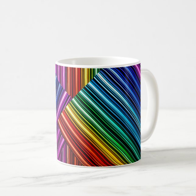 Mehrfarbiger metallischer Mug. Kaffeetasse (VorderseiteRechts)