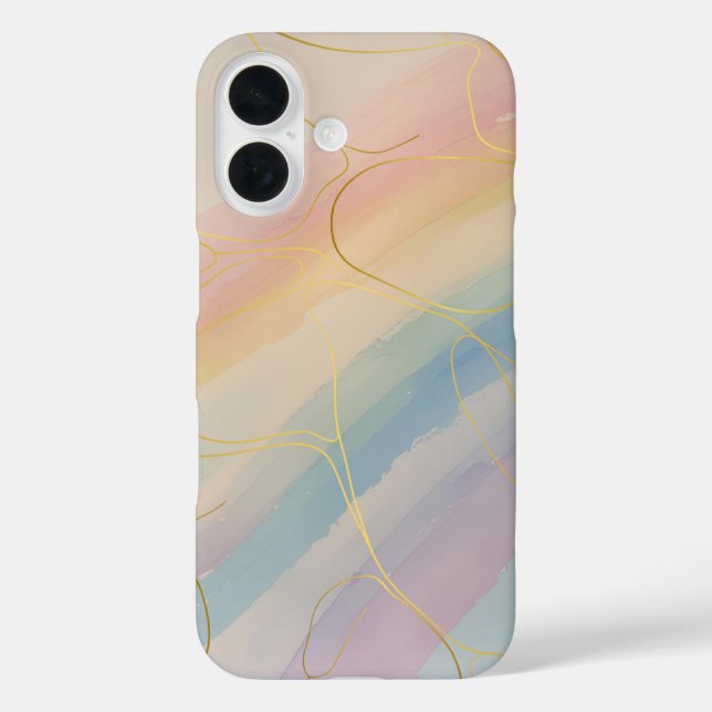 Mehrfarbiger Pastell Phone Case (Rückseite)
