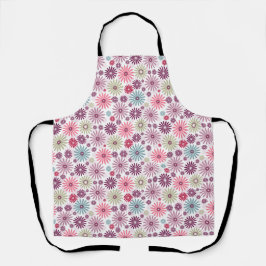 mehrfarbiger Pestel-Blumen-Design Schürze