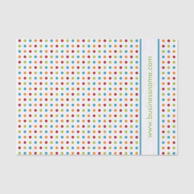 Mehrfarbiger Polka-Punkt Seidenpapier (Vorderseite)