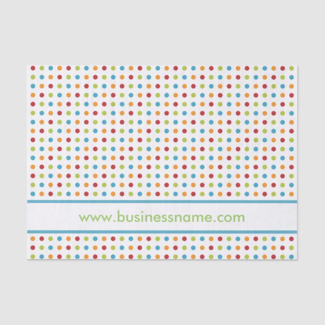 Mehrfarbiger Polka-Punkt Seidenpapier (Vorderseite)