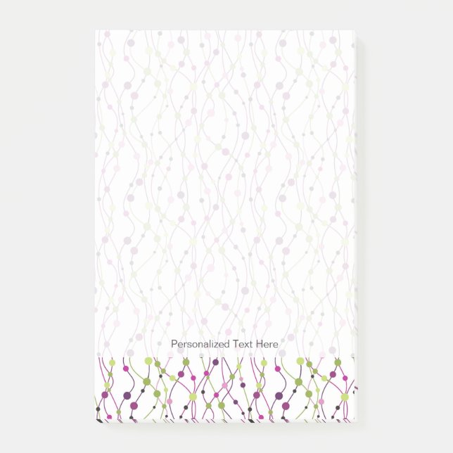 Mehrfarbiger Punkthintergrund Post-it Klebezettel (Vorderseite)