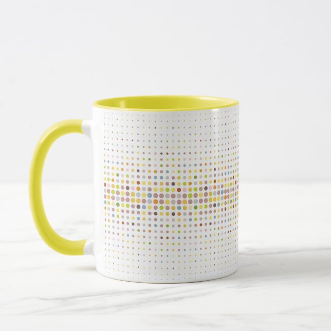Mehrfarbiger Punkthintergrund Tasse (Links)