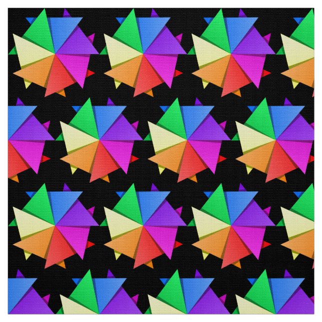 mehrfarbiger Regenbogenstar Stoff (Muster)
