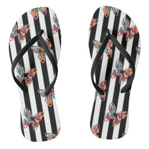 mehrfarbiger Schmetterling Flip Flops