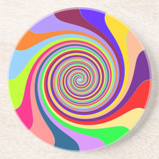 mehrfarbiger Swirl Sandstone Untersetzer (Vorne)