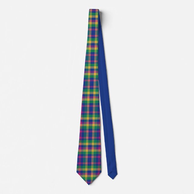 Mehrfarbiger Tartan Krawatte (Vorderseite)