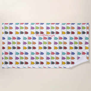mehrfarbiger tropischer Fisch Thunder_Cove Beach b Strandtuch