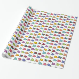 mehrfarbiger Tropischer Fisch Thunder_Cove Geschenkpapier