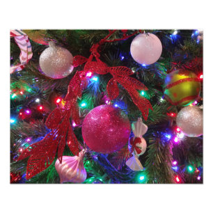 Mehrfarbiger Weihnachtsbaum Bunter Feiertag Fotodruck