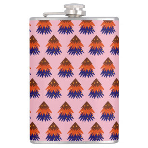 Mehrfarbiger Weihnachtsbaum - Flask Flachmann
