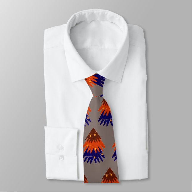 mehrfarbiger Weihnachtsbaum - Neck Tie Krawatte (Gebunden)