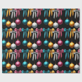 Mehrfarbiger Weihnachtsbaumkugel-Schmuck Geschenkpapier