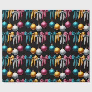 Mehrfarbiger Weihnachtsbaumkugel-Schmuck Geschenkpapier