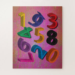 Mehrfarbiges 3 Deminsional Number 0-9 Kids Puzzle