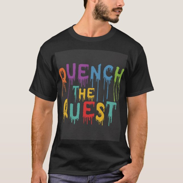 Mehrfarbiges Abenteuer: Quest den T - Shirt (Vorderseite)