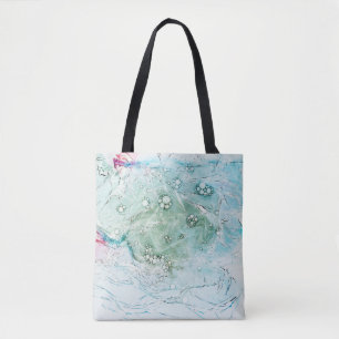 mehrfarbiges abstraktes Kunstwerk Tasche