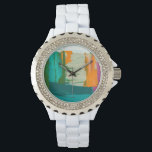 Mehrfarbiges Bild mit frei stehenden Ausdrücken Armbanduhr<br><div class="desc">Jennifer Goldberger hat dieses farbenfrohe Bild für freie Meinungsäußerung kreiert. Dicker Farbstrich verlasse Glocken von Farbe auf der Arbeit, sodass es sich wie ein Schichtendruck anfühlt. Kaufe deine noch heute!</div>