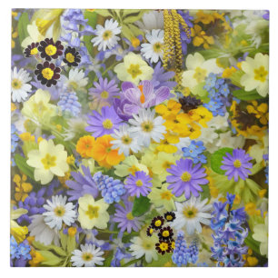 MEHRFARBIGES BLUMENHINTERGRUNDMUSTER FLIESE