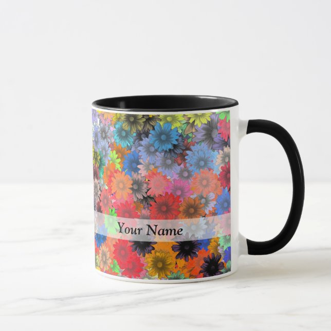 mehrfarbiges Blumenmuster Tasse (Rechts)