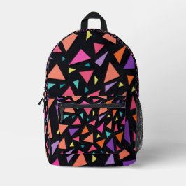 Mehrfarbiges Dreiecks geometrisches Muster Bedruckter Rucksack