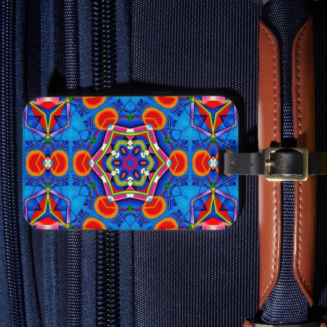 Mehrfarbiges Farböllackkaleidoskop Gepäckanhänger (Vorderseite Insitu 4)