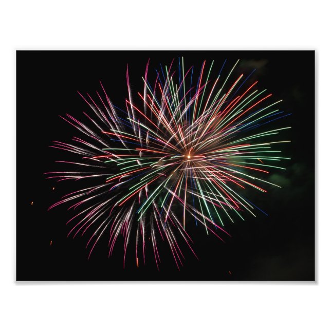 Mehrfarbiges Feuerwerk Fotodruck (Vorne)