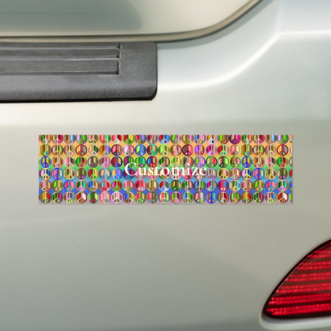 mehrfarbiges Friedenssymbolmuster Autoaufkleber (Auf Auto)
