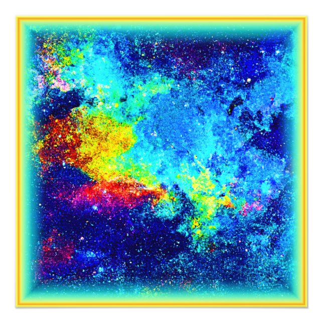 Mehrfarbiges Galaxiedesign. Jetzt kaufen Fotodruck (Vorne)
