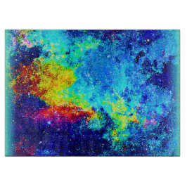 Mehrfarbiges Galaxiedesign. Jetzt kaufen Schneidebrett