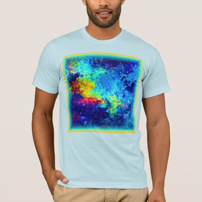 Mehrfarbiges Galaxiedesign. Jetzt kaufen T-Shirt (Vorderseite)