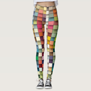 Mehrfarbiges geometrisches, einfaches Banddesign Leggings