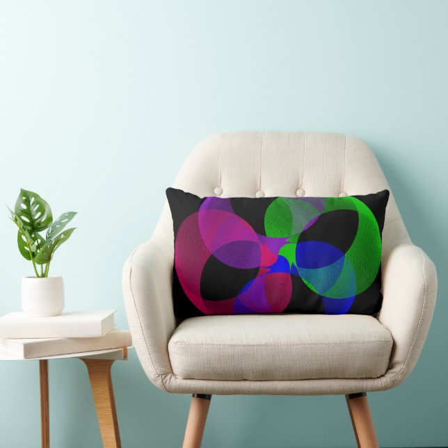 Mehrfarbiges geometrisches Fusionswirbelkissen Lendenkissen (Stuhl )