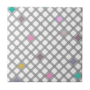 mehrfarbiges geometrisches Prüfmuster Fliese