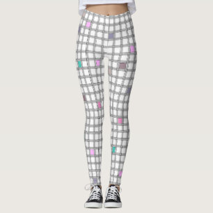mehrfarbiges geometrisches Prüfmuster Leggings