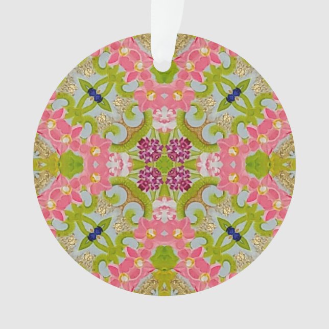 Mehrfarbiges Glas - Acryldekor Ornament (Vorderseite)
