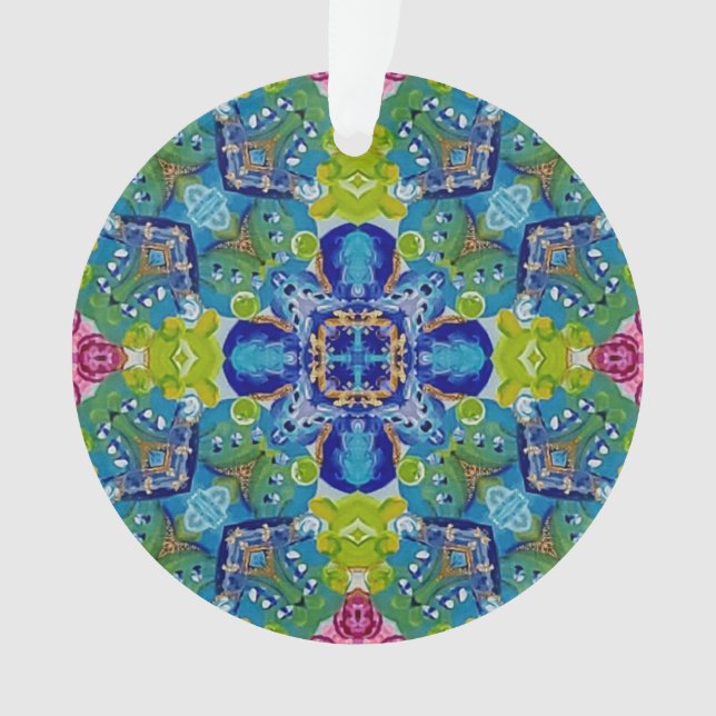 Mehrfarbiges Glas - Acryldekor Ornament (Vorderseite)
