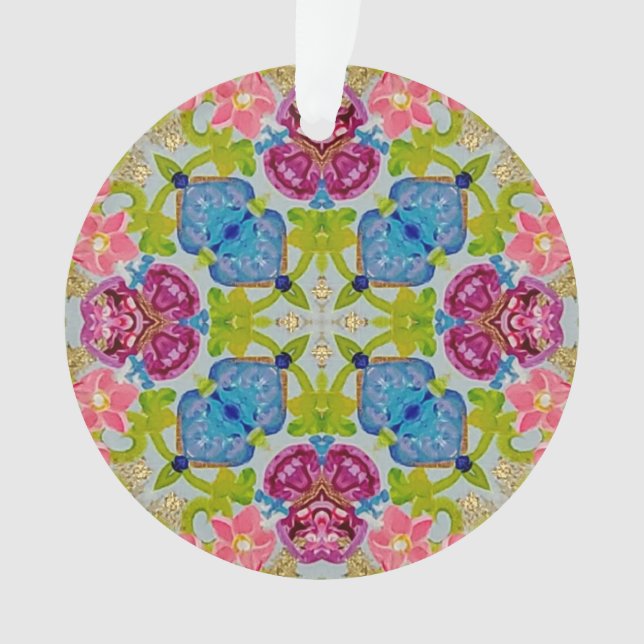 Mehrfarbiges Glas - Acryldekor Ornament (Vorderseite)