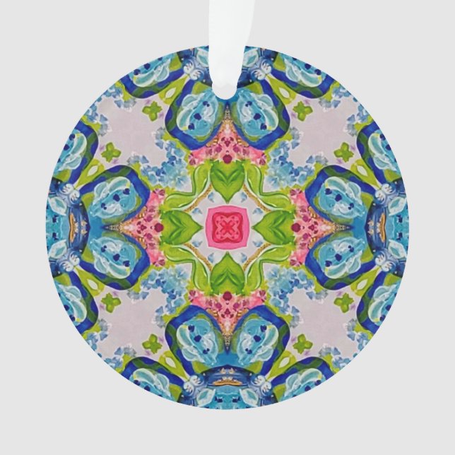 Mehrfarbiges Glas - Acryldekor Ornament (Vorderseite)