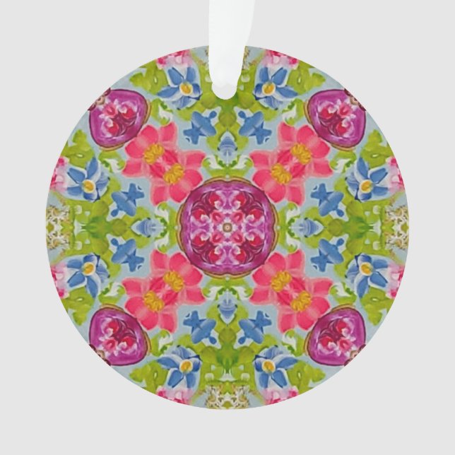 Mehrfarbiges Glas - Acryldekor Ornament (Vorderseite)