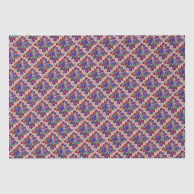 Mehrfarbiges Glaskunstdesign Seidenpapier (Vorderseite)