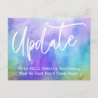 Mehrfarbiges Hochzeitsupdate für Wasserfarbe